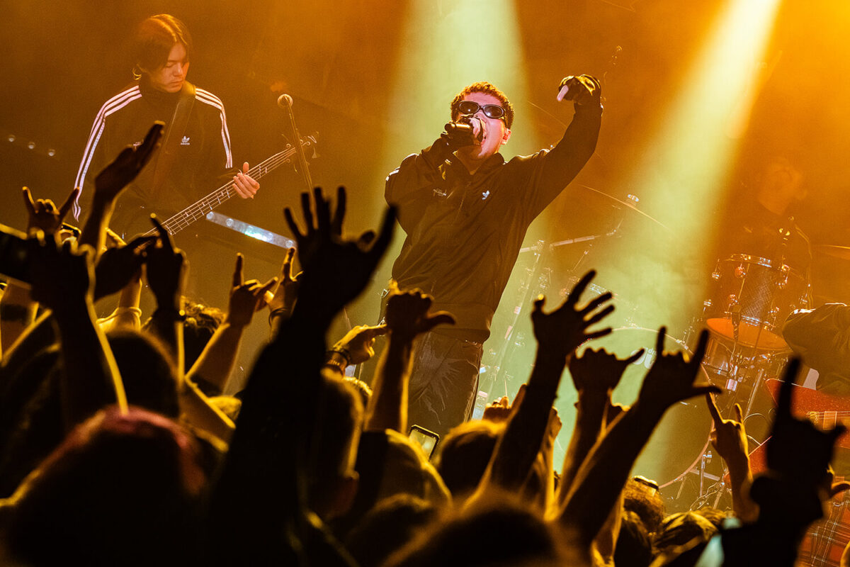 Paledusk performing live at The Dome in London, photographed by Charles Shepherd.